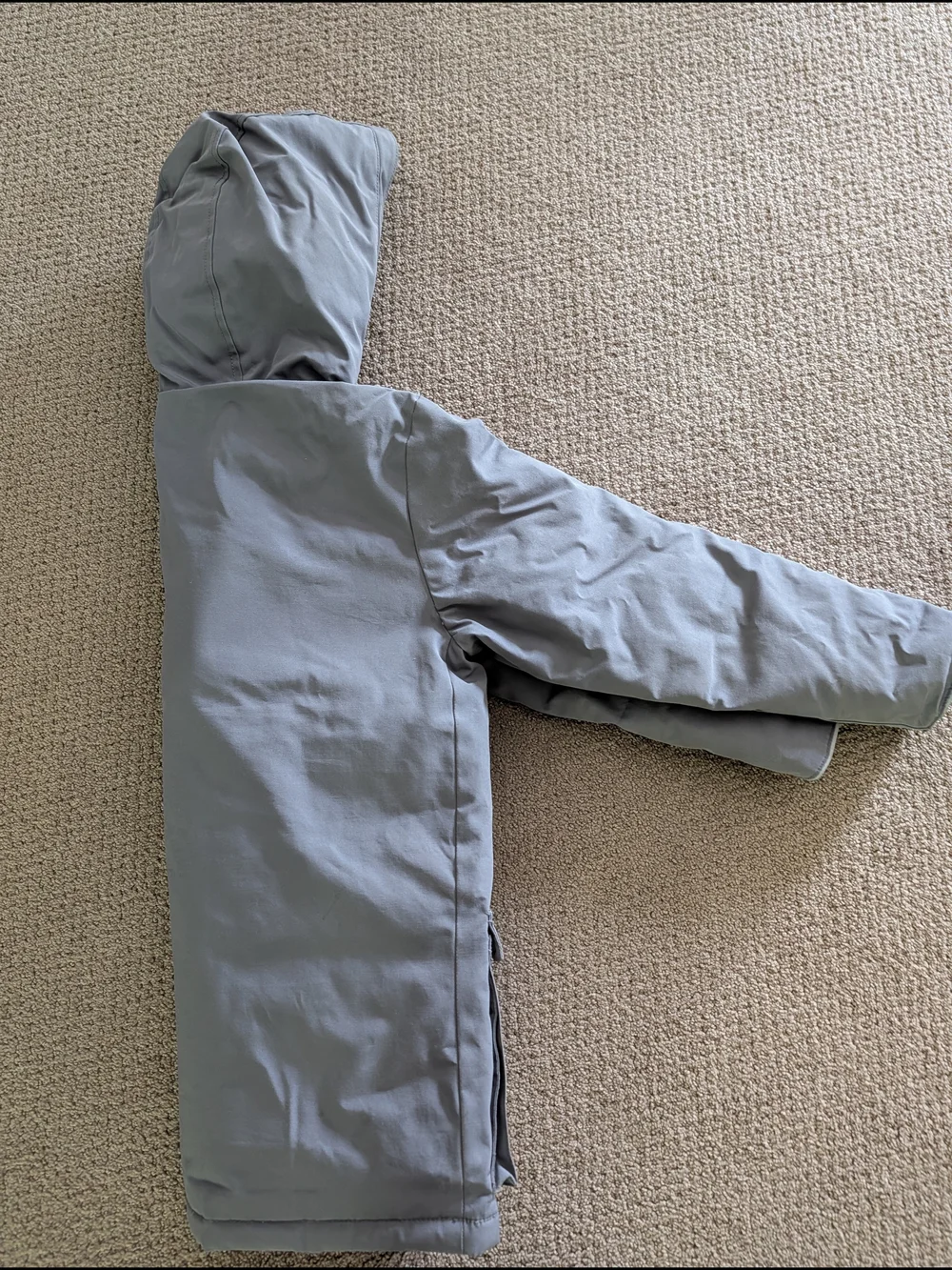 GAP Grey Goose Down Parka with Plush Faux-Fur Hood Lining Size XL 12-13 Years